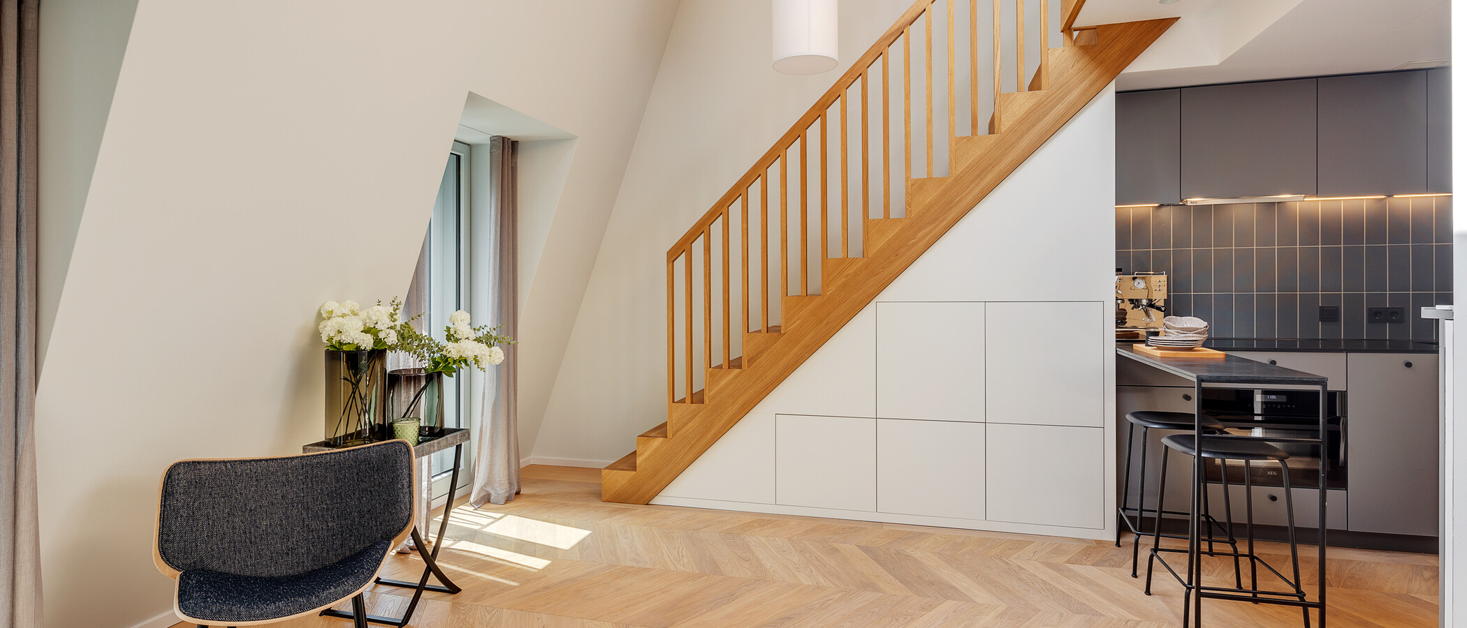Maisonette-Galerie Wohnung München Herzogpark 04 Wohnbereich 12652