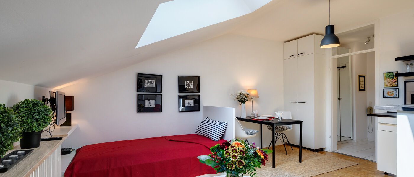 Dachgeschosswohnung Kreuth Weissach 01 Schlafbereich 12696