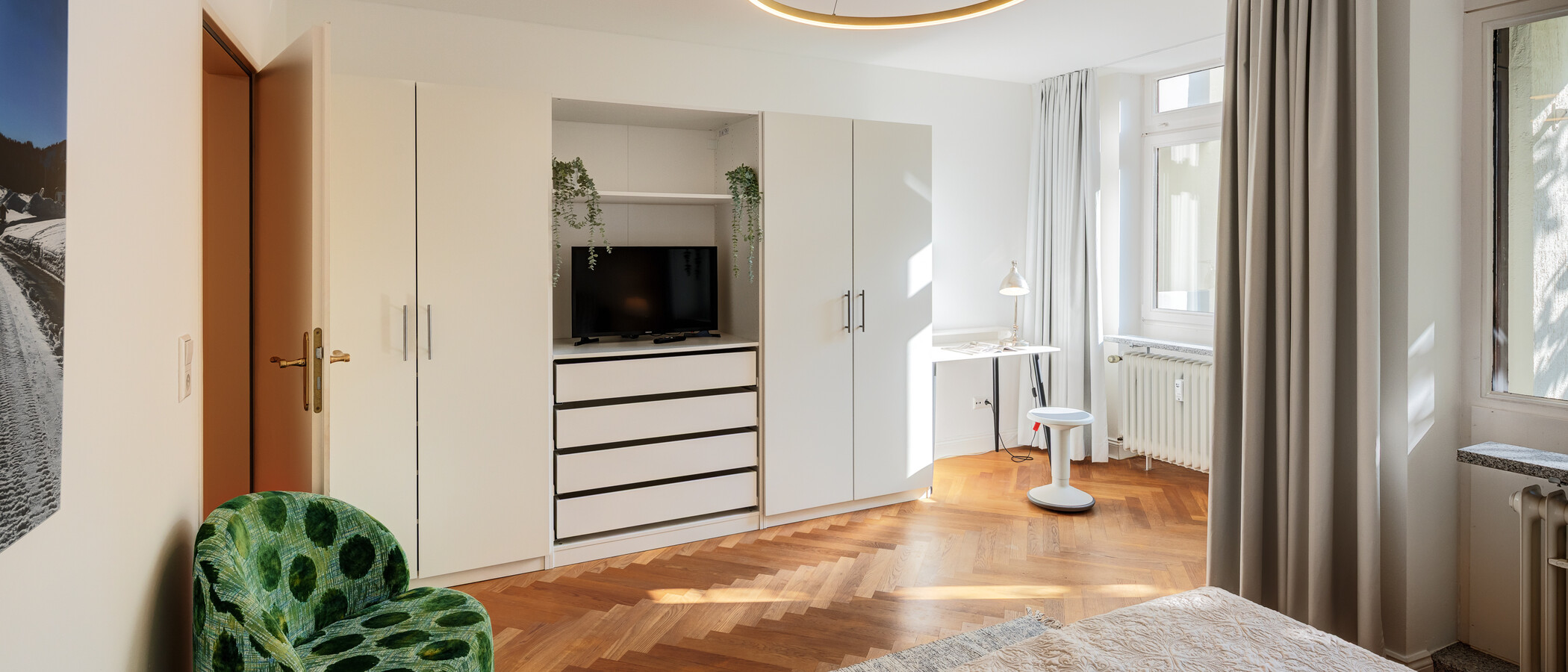 Split-Level Wohnung München Herzogpark 04 1. Schlafzimmer 12889