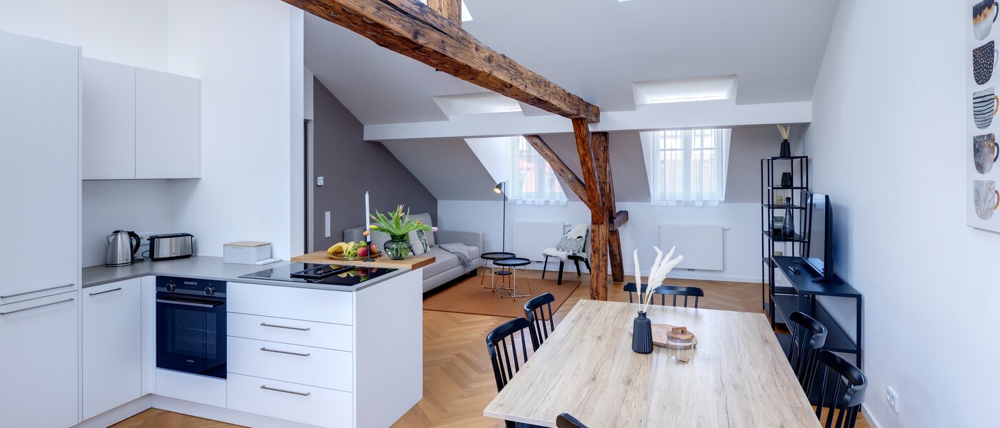 Dachgeschosswohnung München Isarvorstadt 02 Wohnbereich 12963