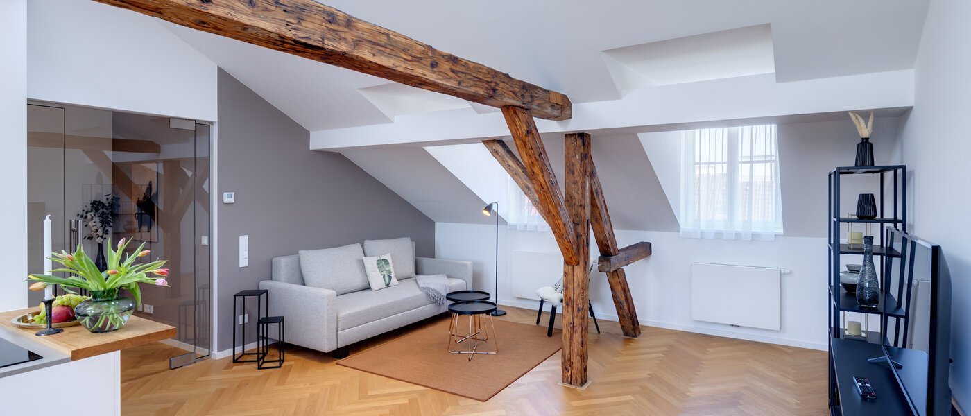 Dachgeschosswohnung München Isarvorstadt 03 Wohnbereich 12963