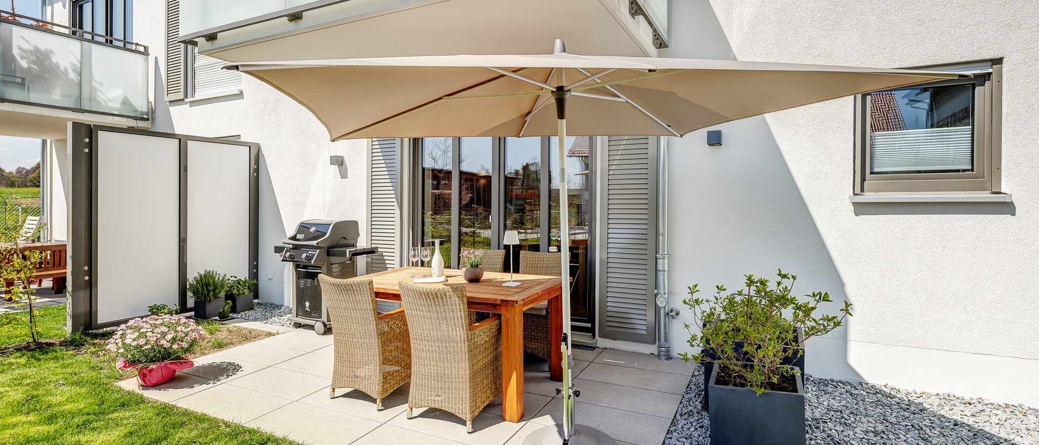 Gartenwohnung Andechs 01 Terrasse 12988