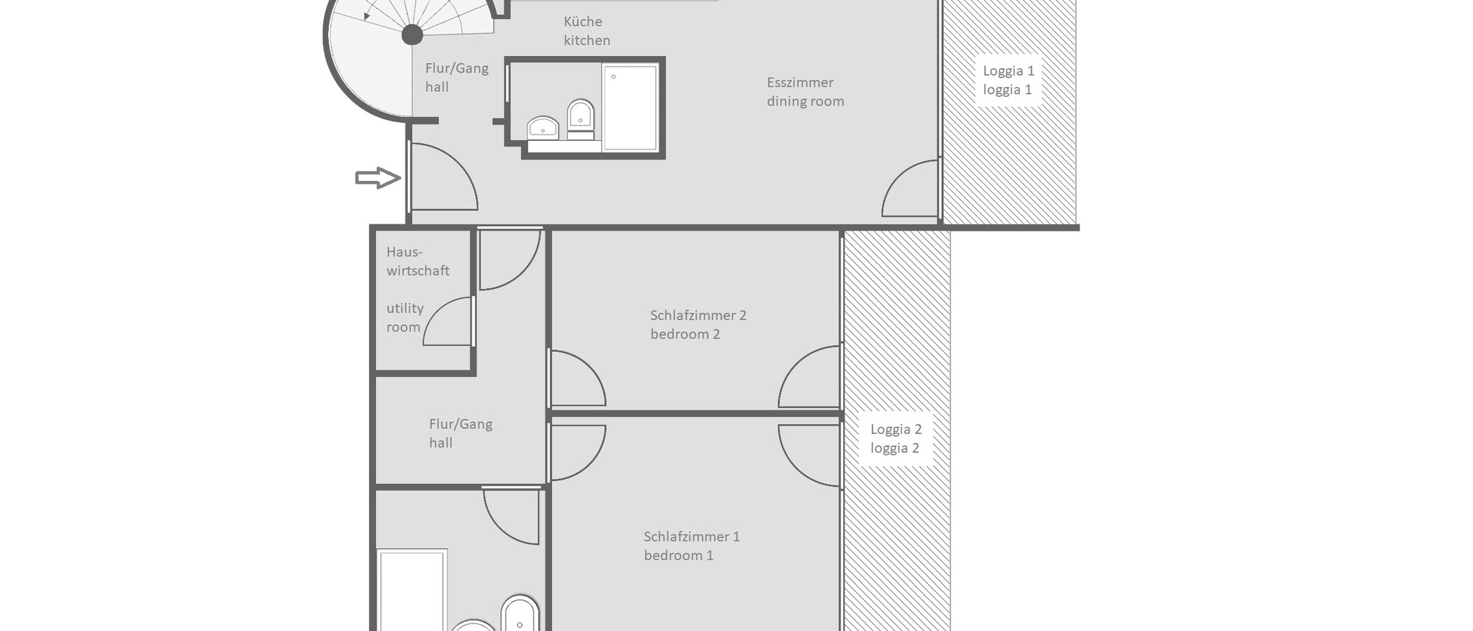 Maisonettewohnung München Olympiadorf 01 Grundriss 13150