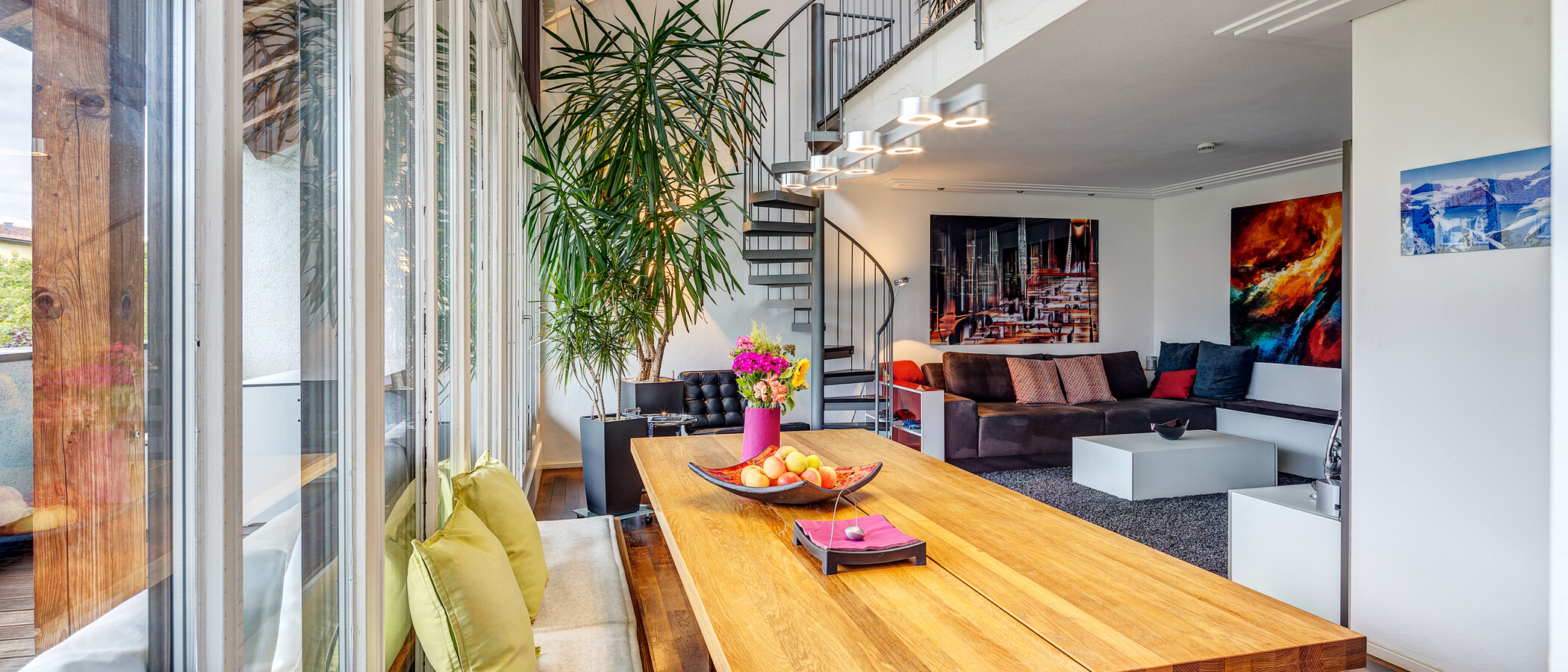 Maisonette-Galerie Wohnung Unterföhring 02 Wohnbereich 13159