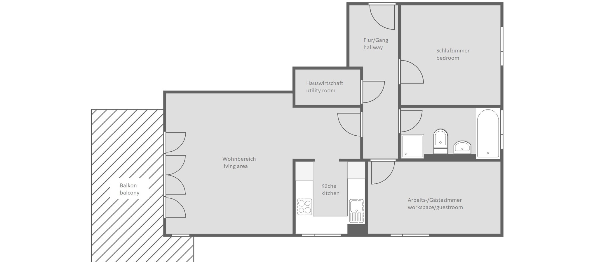 Wohnung Garching 01 Grundriss 13177