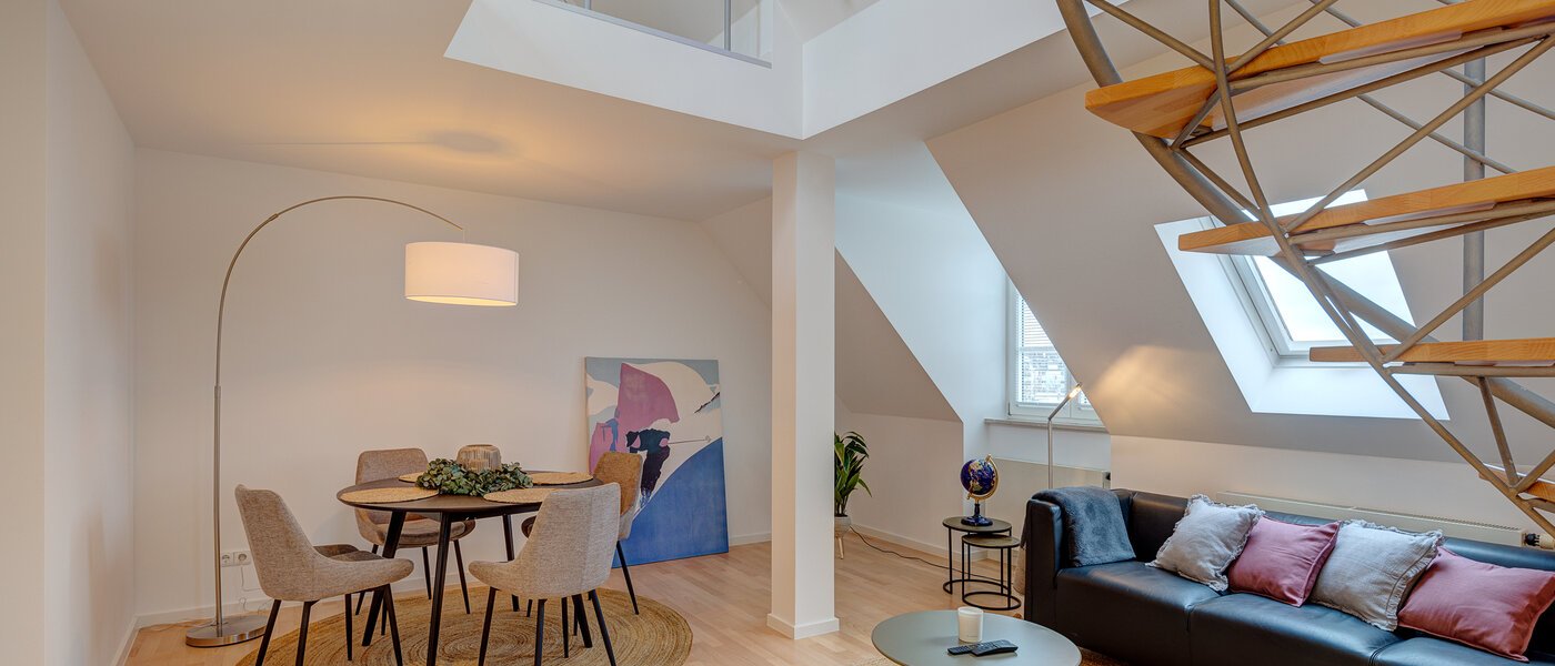 Maisonette-Galerie Wohnung München Maxvorstadt 01 Wohnbereich 13317