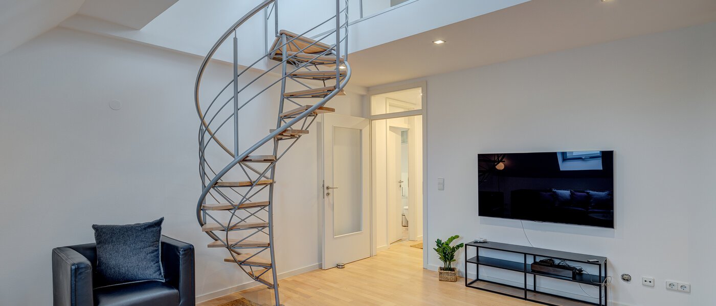 Maisonette-Galerie Wohnung München Maxvorstadt 04 Wohnbereich 13317