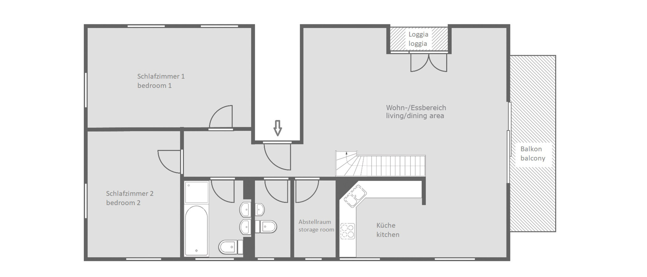 Wohnung München Berg am Laim 01 Grundriss 13337