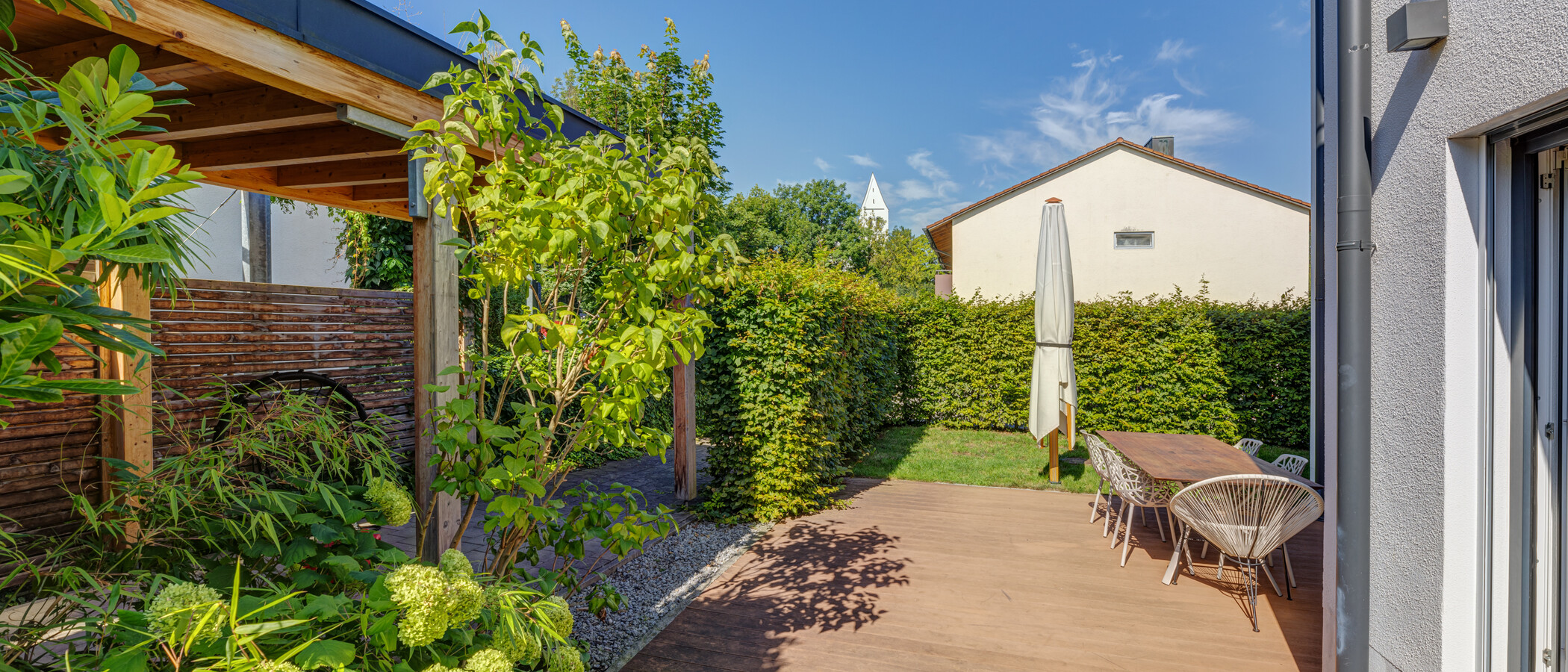 Doppelhaushälfte München Kirchtrudering 01 Garten 13512