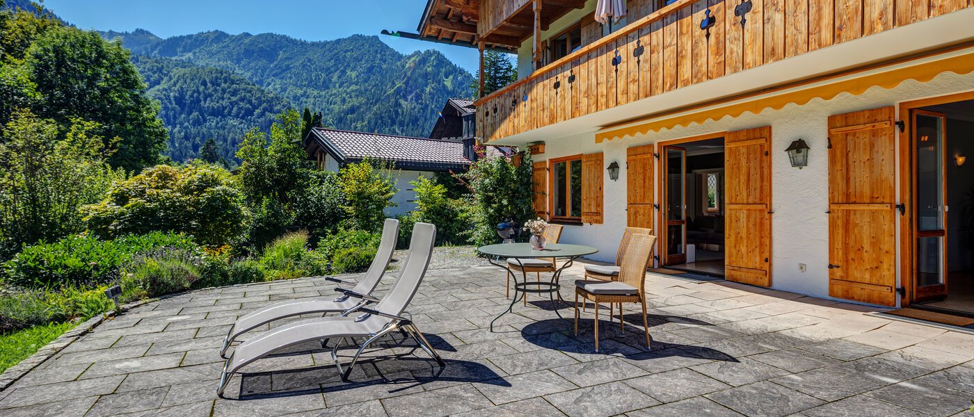 Gartenwohnung Schliersee 01 Terrasse 13576