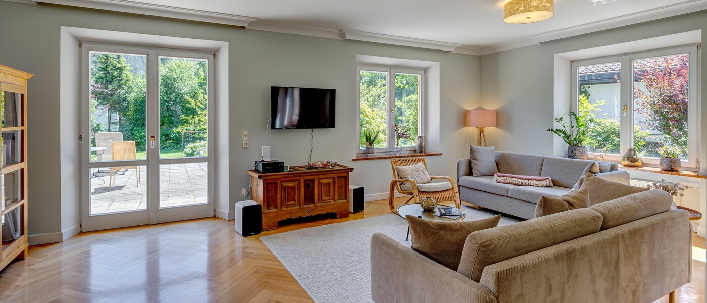 Gartenwohnung Schliersee 02 Wohnbereich 13576