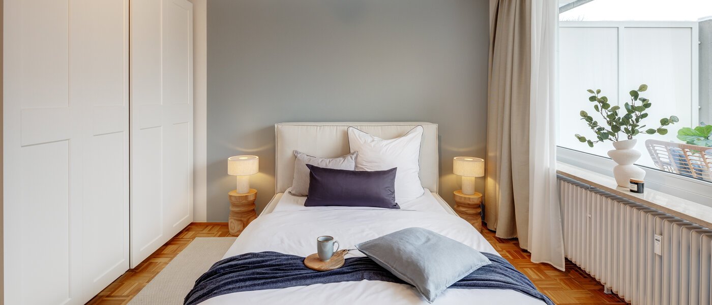 Dachterrassenwohnung München Pasing 01 Schlafbereich 13685