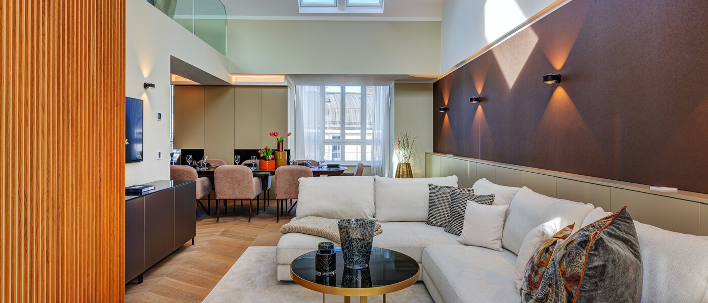 Maisonette-Galerie Wohnung München Altstadt 05 Wohnbereich 13841