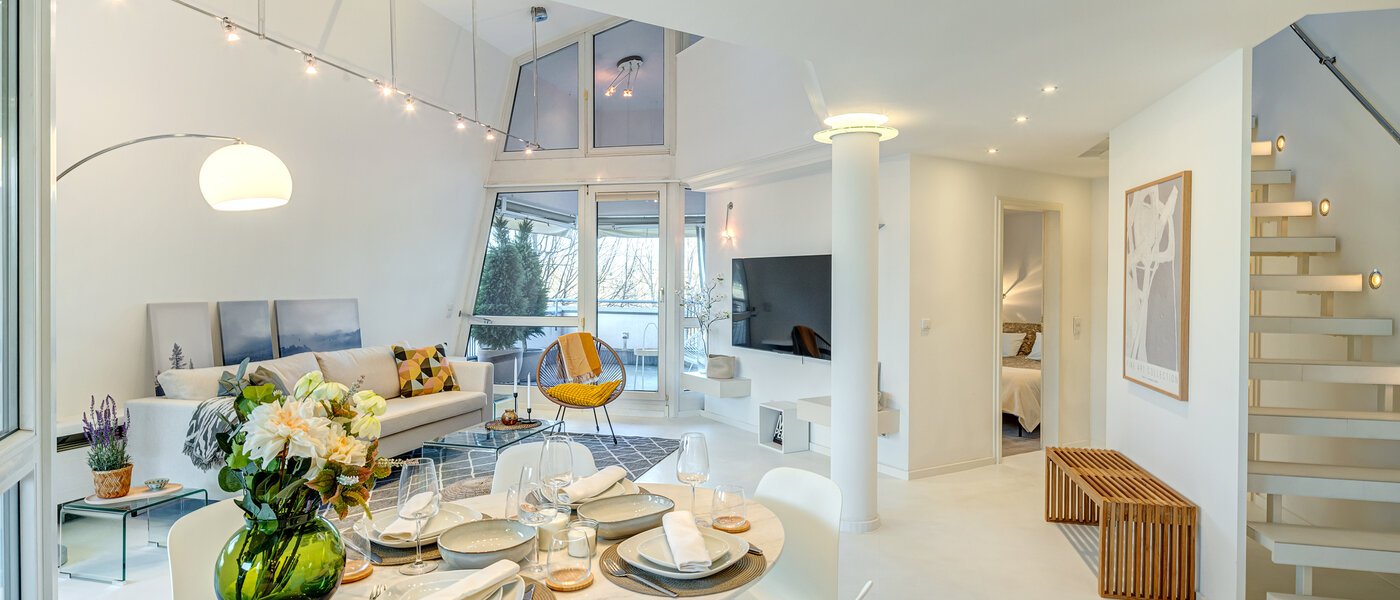 Maisonette-Galerie Wohnung München Bogenhausen 02 Wohnbereich 13849