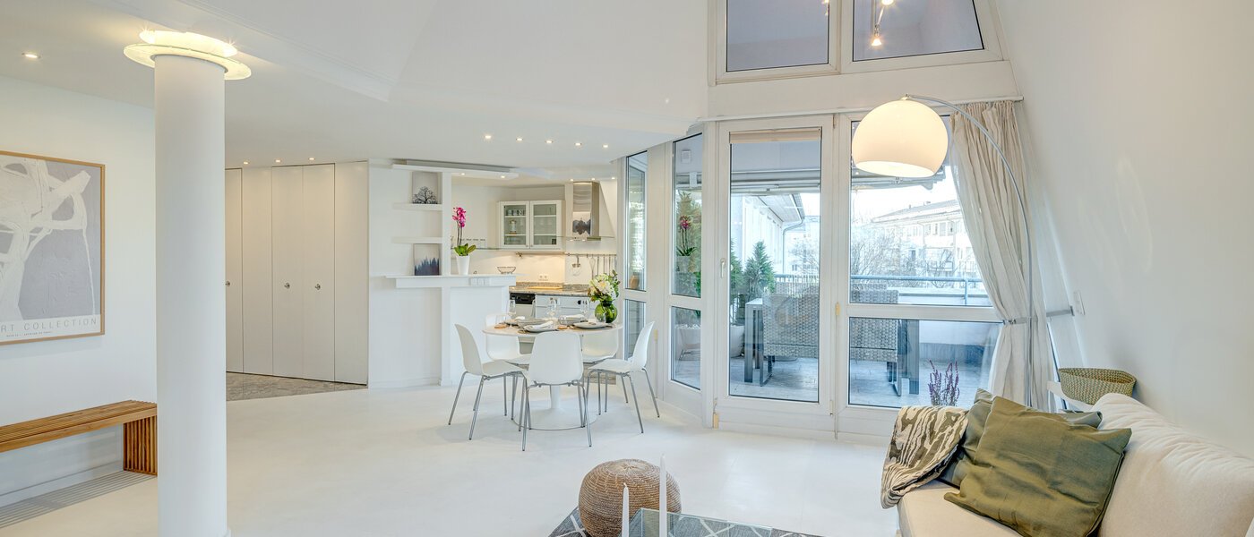 Maisonette-Galerie Wohnung München Bogenhausen 04 Wohnbereich 13849