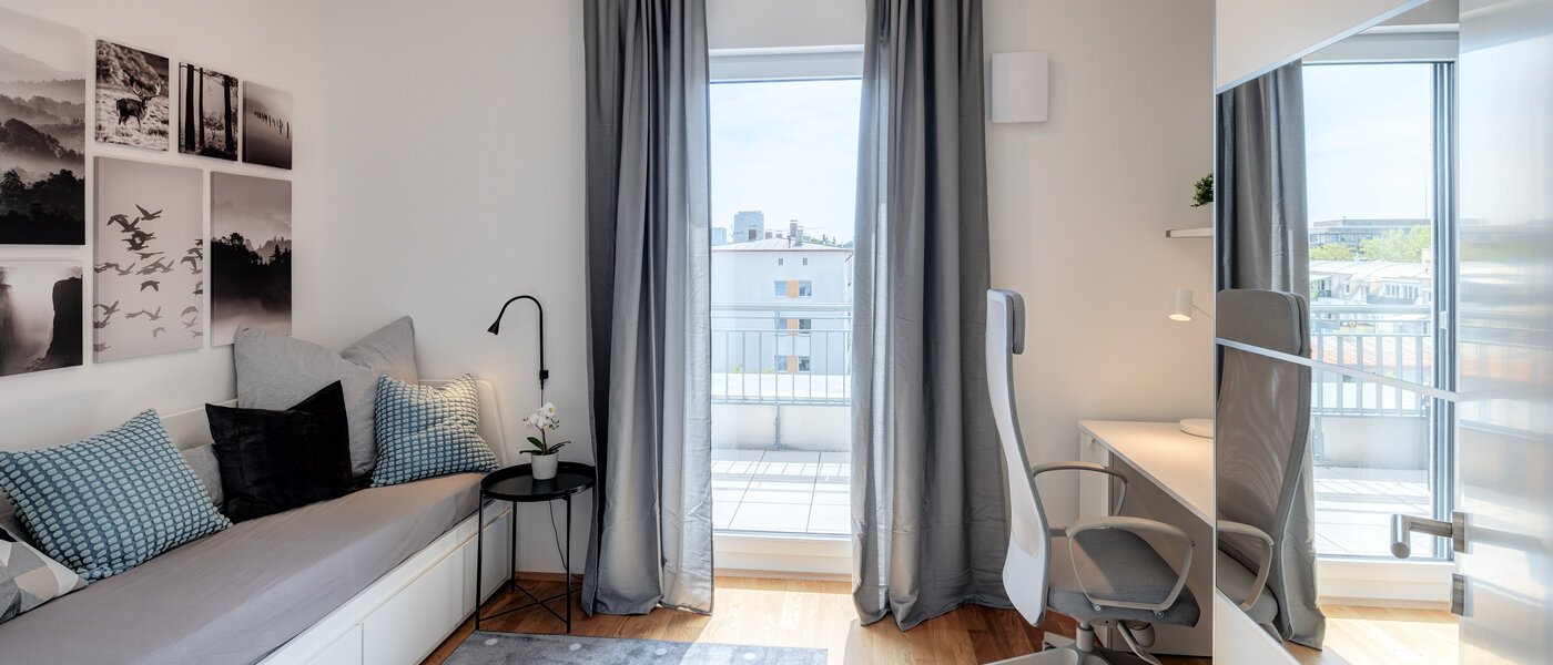Dachterrassenwohnung München Neuhausen 01 2. Schlafzimmer	 13934