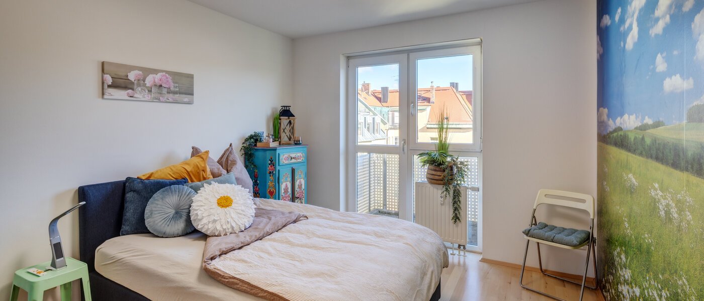 Dachterrassenwohnung München Neuhausen 01 2. Schlafzimmer	 13988
