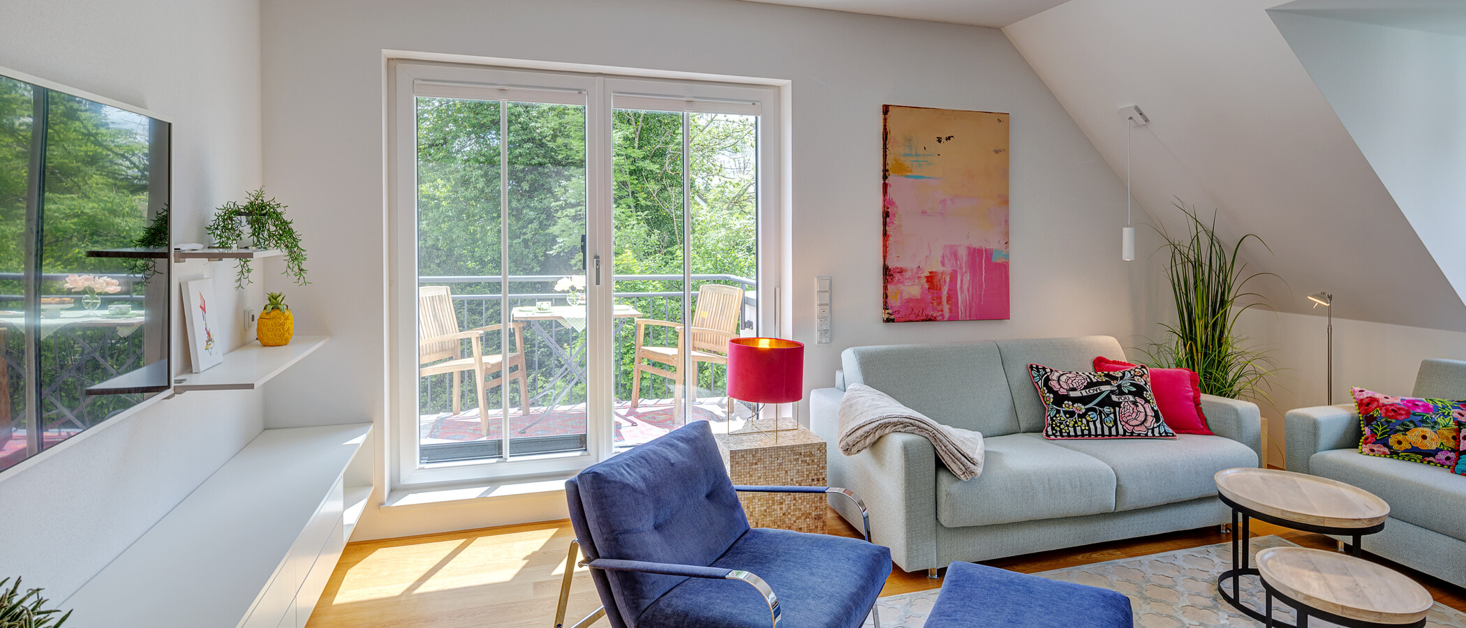 Dachterrassenwohnung München Waldtrudering 01 Wohnbereich 13992