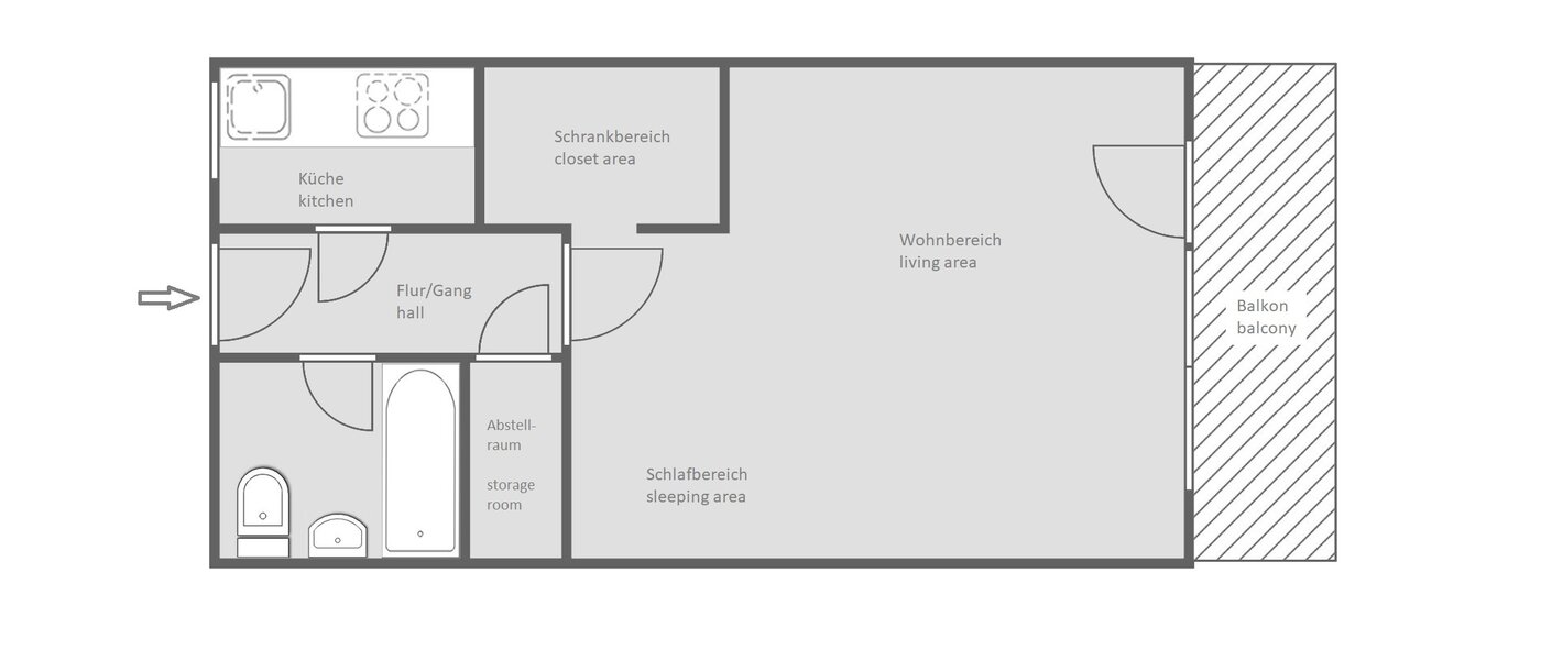 Wohnung München Maxvorstadt - Westen 01 Grundriss 14102