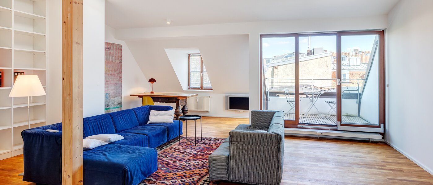 Dachgeschosswohnung München Isarvorstadt 01 Wohnbereich 14172