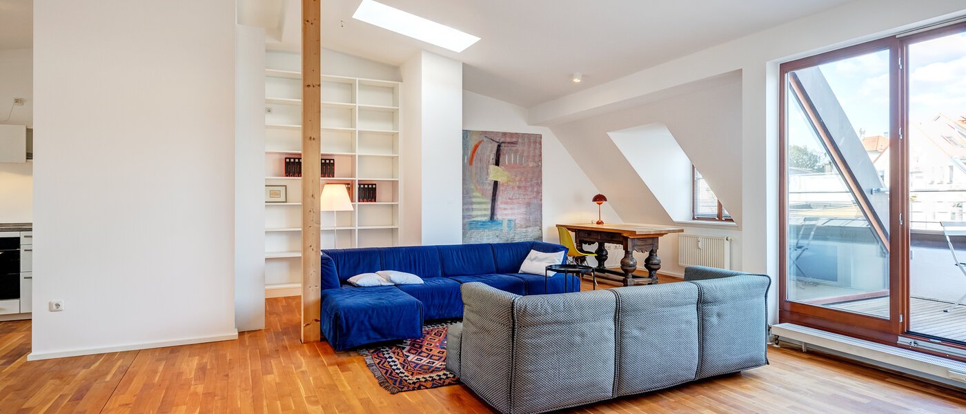 Dachgeschosswohnung München Isarvorstadt 02 Wohnbereich 14172