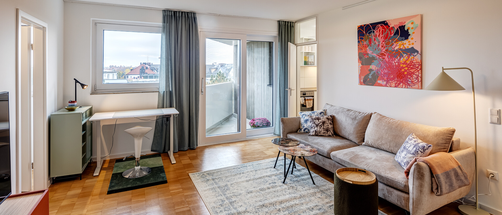 Wohnung München Schwabing (rechts der Leopoldstraße) 02 Wohnzimmer 14213