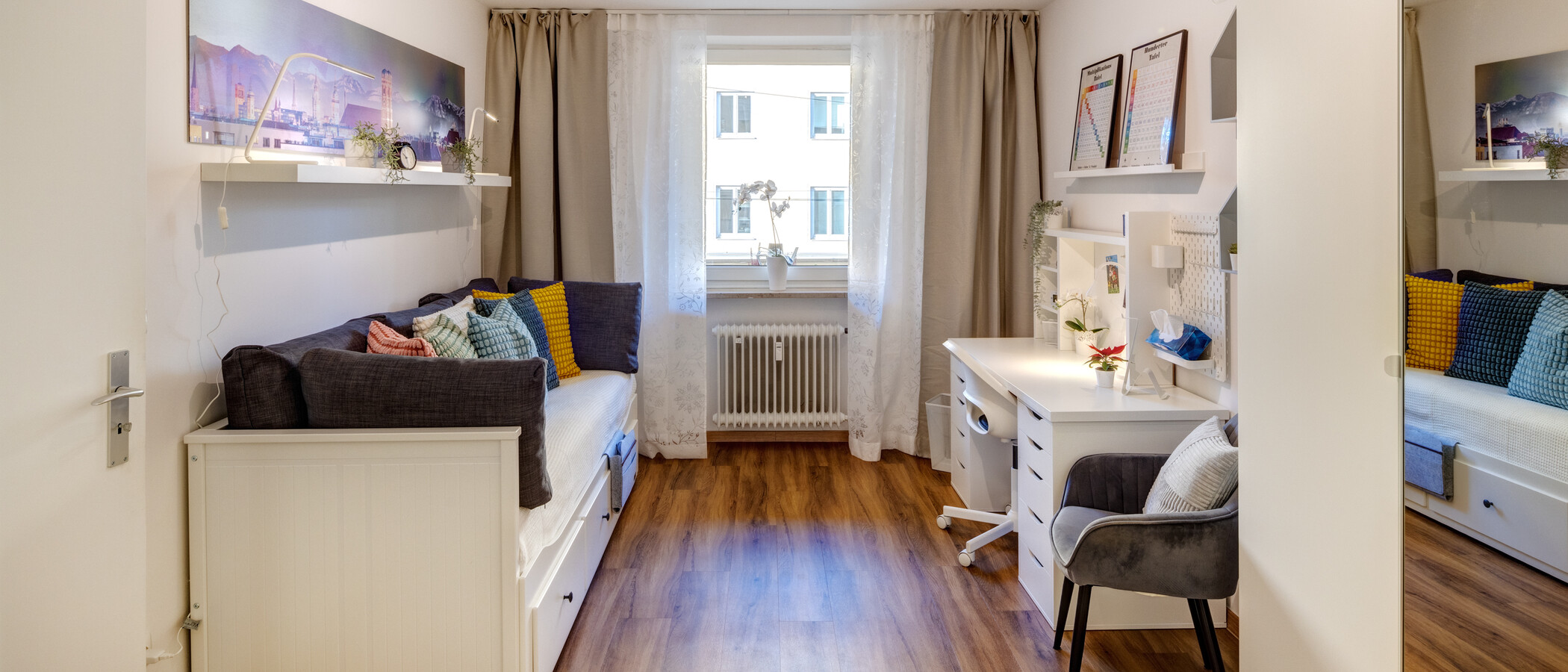 Wohnung München Lehel 01 2. Schlafzimmer	 14236