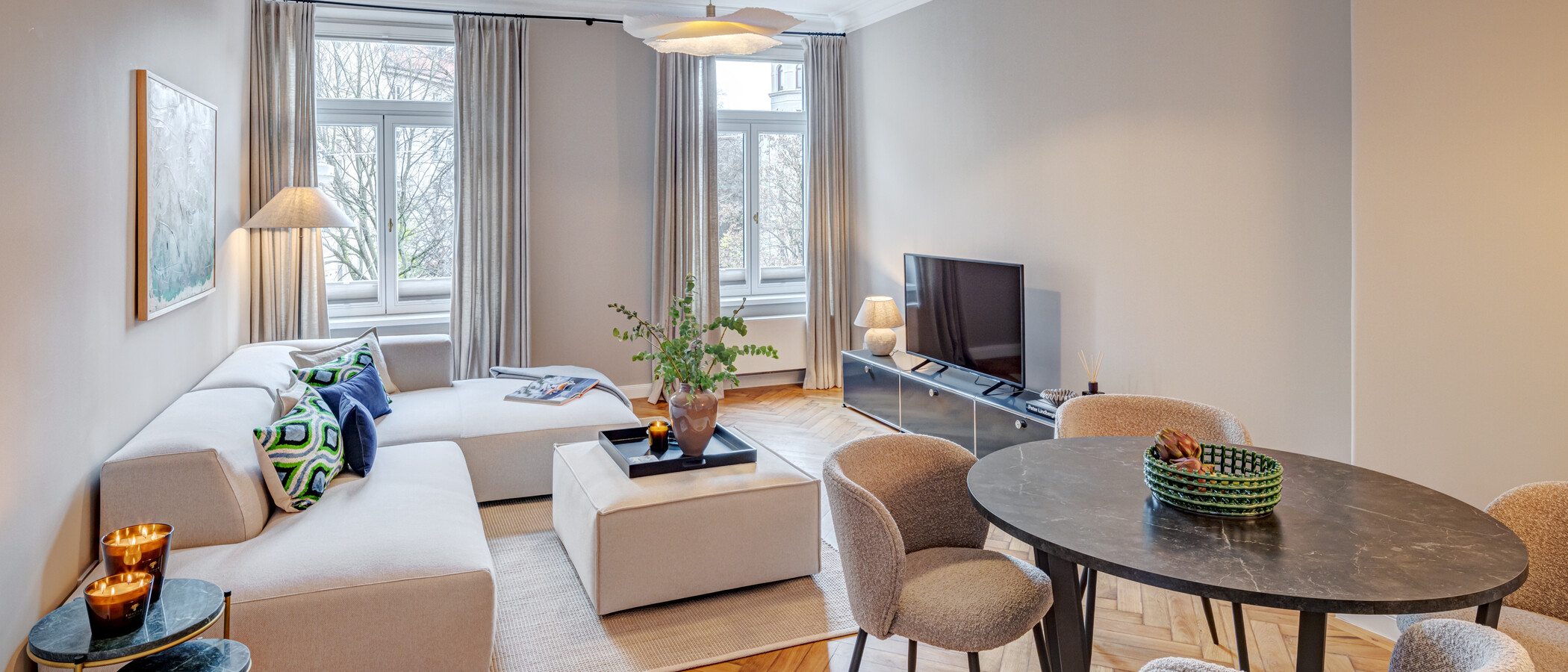 Wohnung München Lehel 01 Wohnbereich 14254