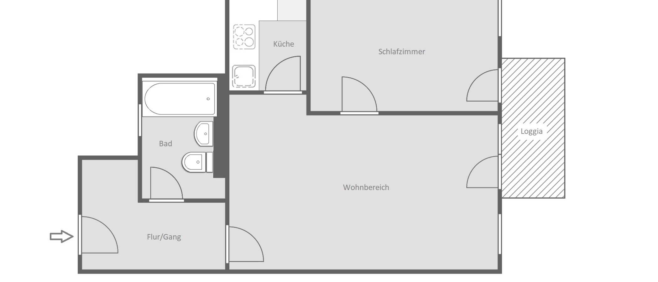 Dachgeschosswohnung München Lehel 01 Grundriss 14280