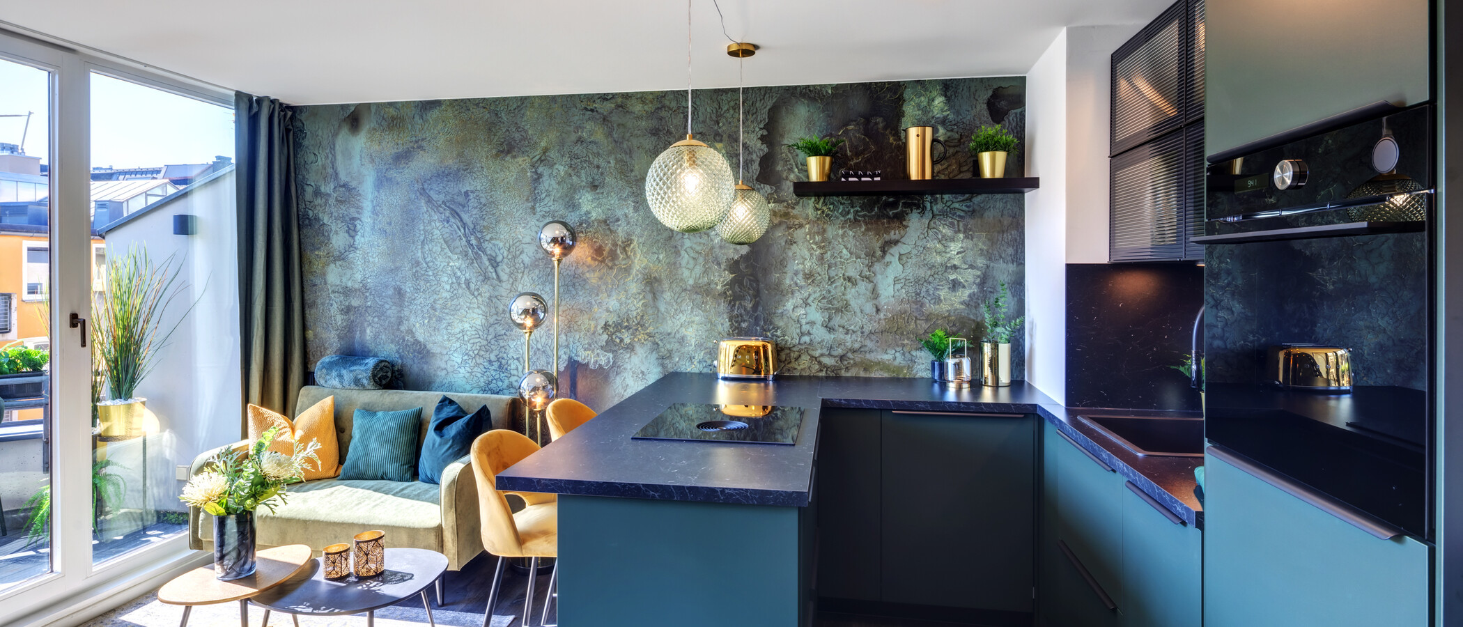 Maisonettewohnung München Glockenbachviertel 02 Wohnbereich 14319