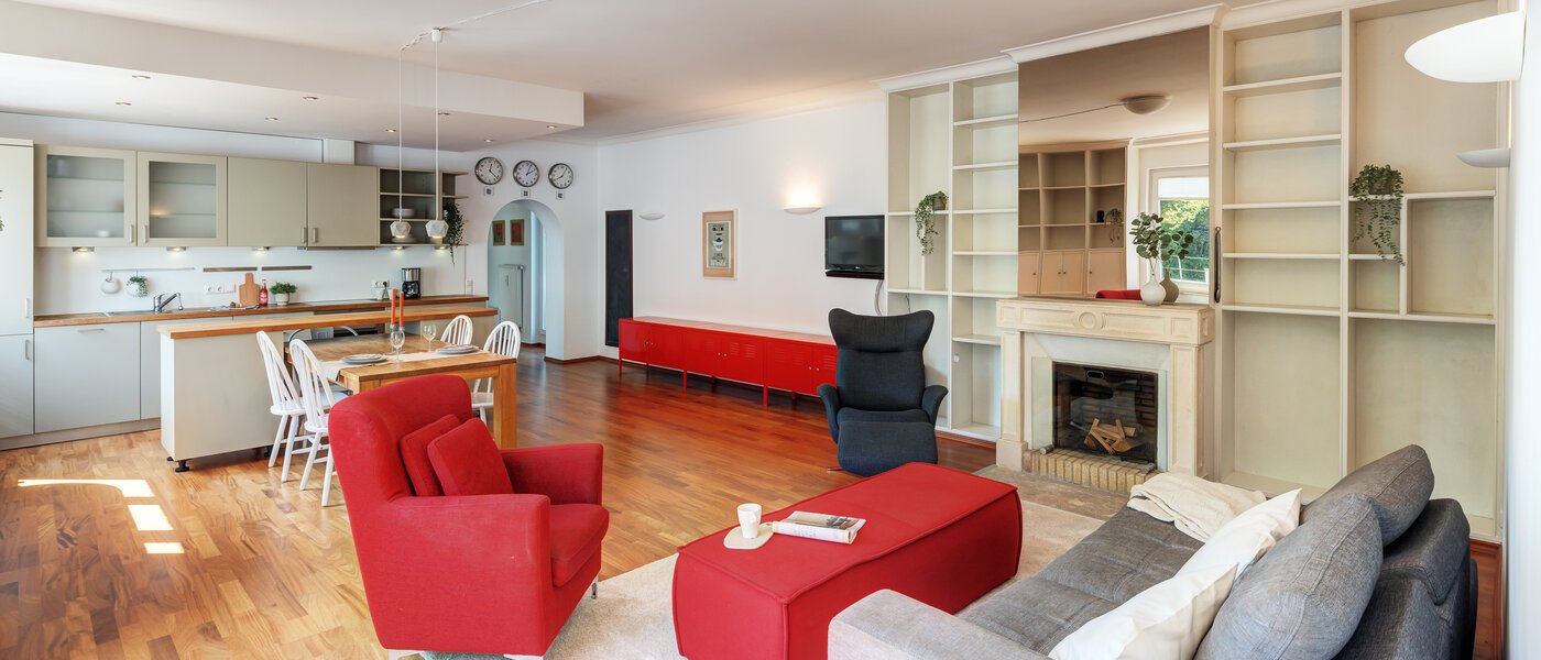 Dachterrassenwohnung München Solln 01 Wohnbereich 14396