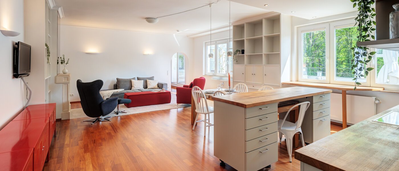 Dachterrassenwohnung München Solln 04 Wohnbereich 14396