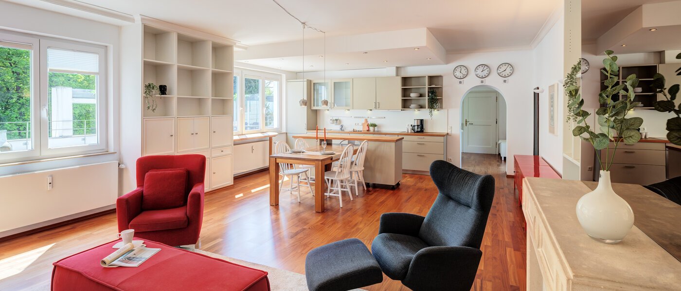 Dachterrassenwohnung München Solln 05 Wohnbereich 14396