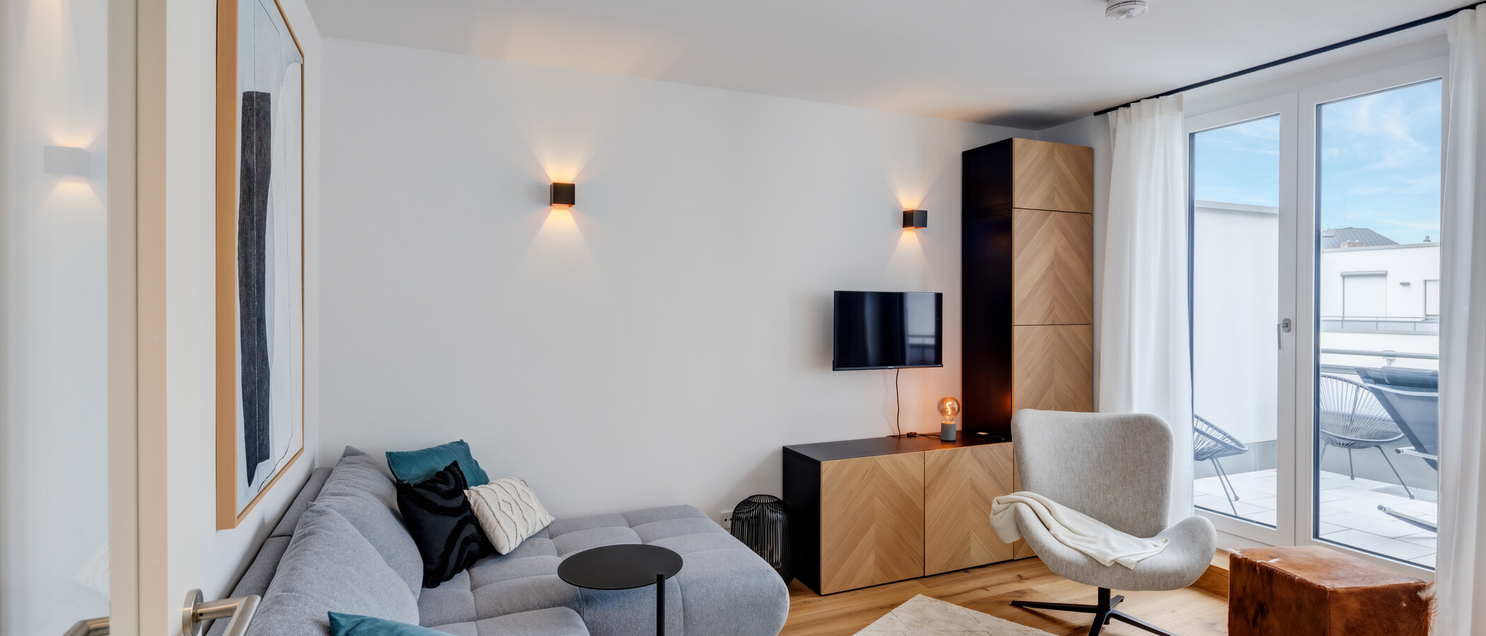 Dachterrassenwohnung München Sendling-Westpark 01 Wohnbereich 14433