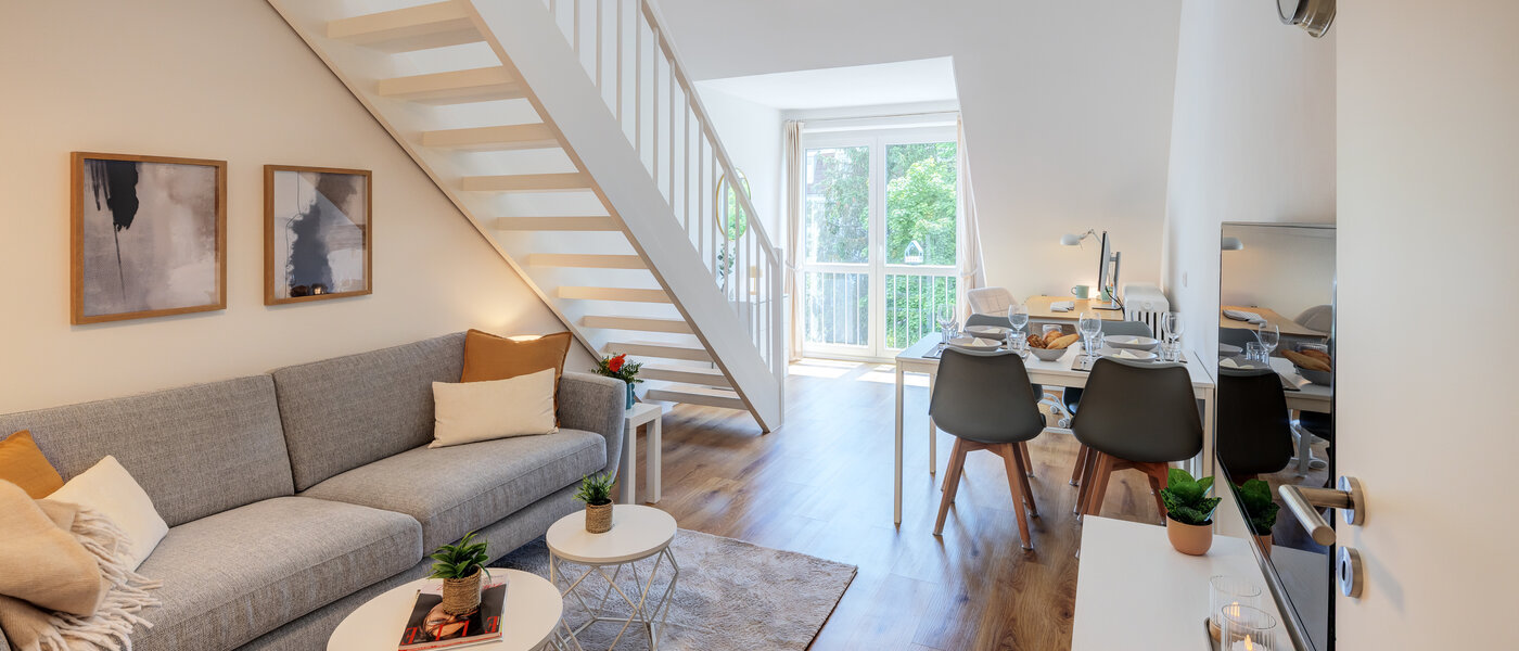 Maisonette-Galerie Wohnung München Obersendling 01 Wohnbereich 14471