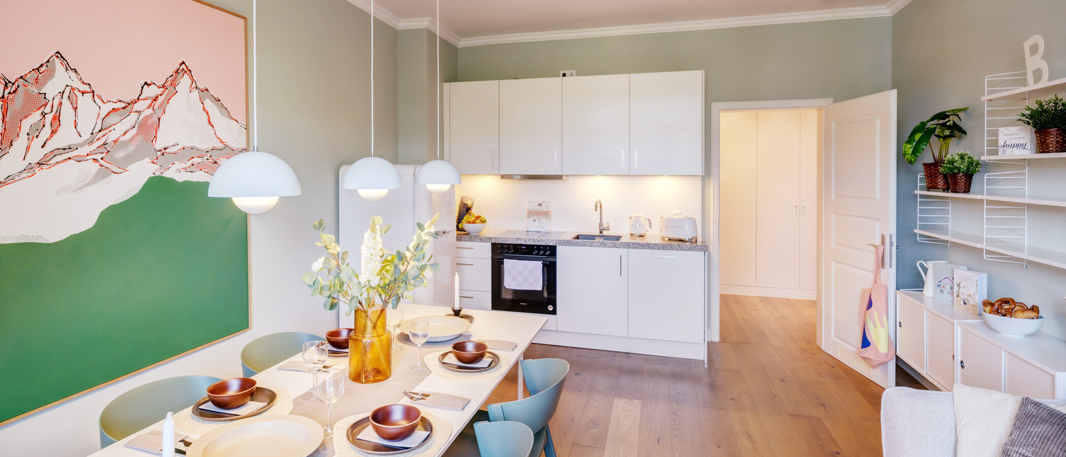 Dachgeschosswohnung München Neuhausen 01 Wohnbereich 14555
