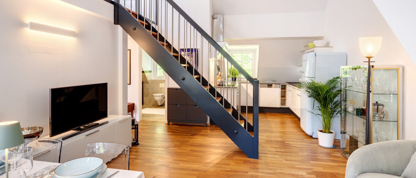 Maisonette-Galerie Wohnung München Ramersdorf 03 Wohnbereich 14556