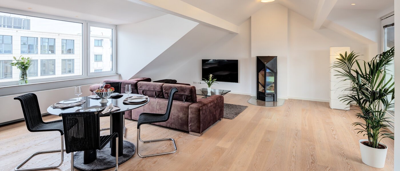 Dachgeschosswohnung München Maxvorstadt 02 Wohnbereich 14568