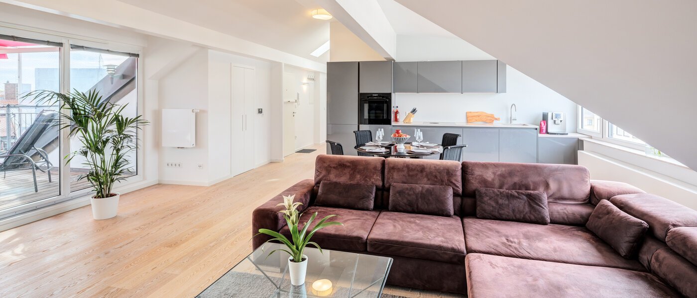 Dachgeschosswohnung München Maxvorstadt 04 Wohnbereich 14568