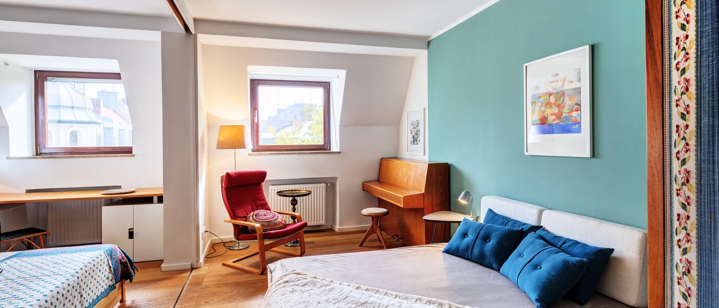 Dachgeschosswohnung München Haidhausen 02 2. Schlafzimmer	 14648