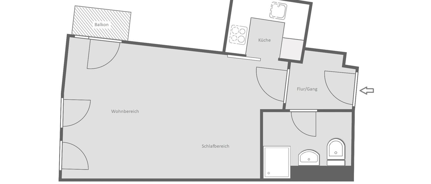 Dachgeschosswohnung München Neuhausen 01 Grundriss 14695