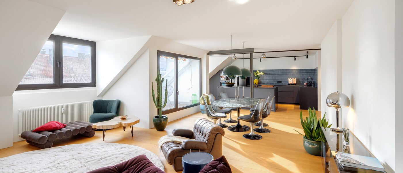 Maisonettewohnung München Glockenbachviertel 01 Wohnzimmer 14717