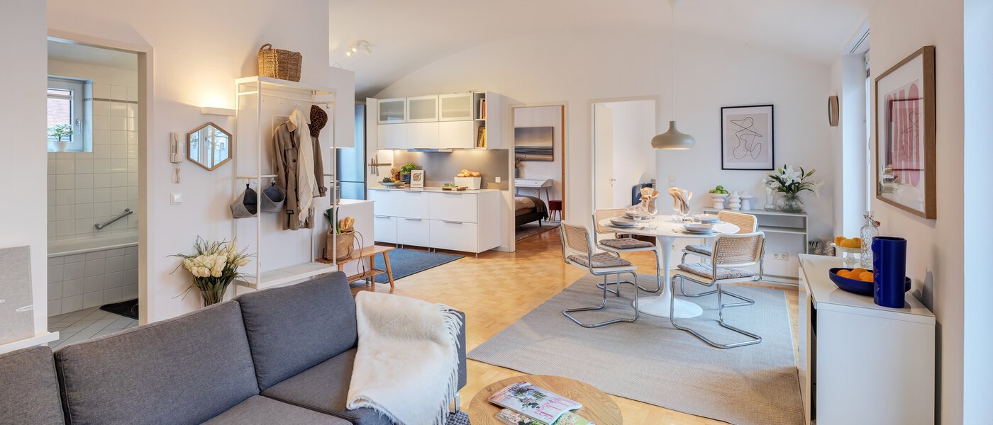 Dachterrassenwohnung München Maxvorstadt 01 Wohnbereich 14758