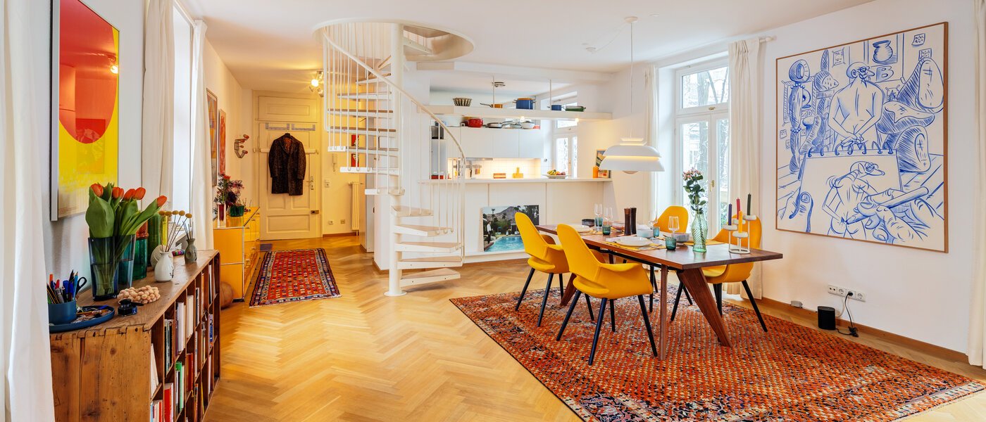 Maisonettewohnung München Schwabing-West 02 Wohnbereich 14766