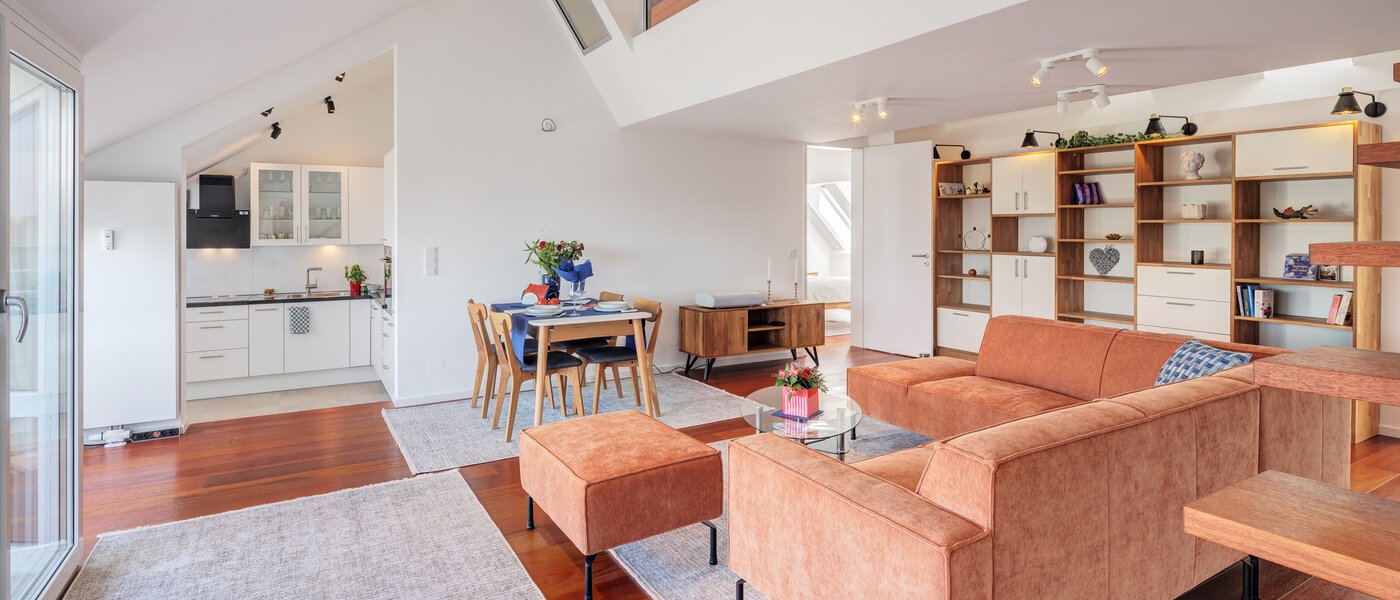 Maisonette-Galerie Wohnung München Maxvorstadt 03 Wohnbereich 14785