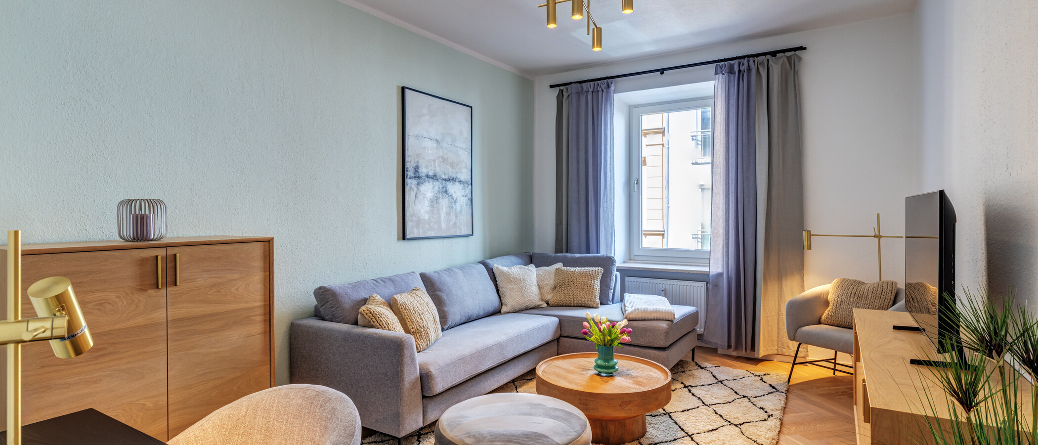 Wohnung München Glockenbachviertel 01 Wohnzimmer 14833