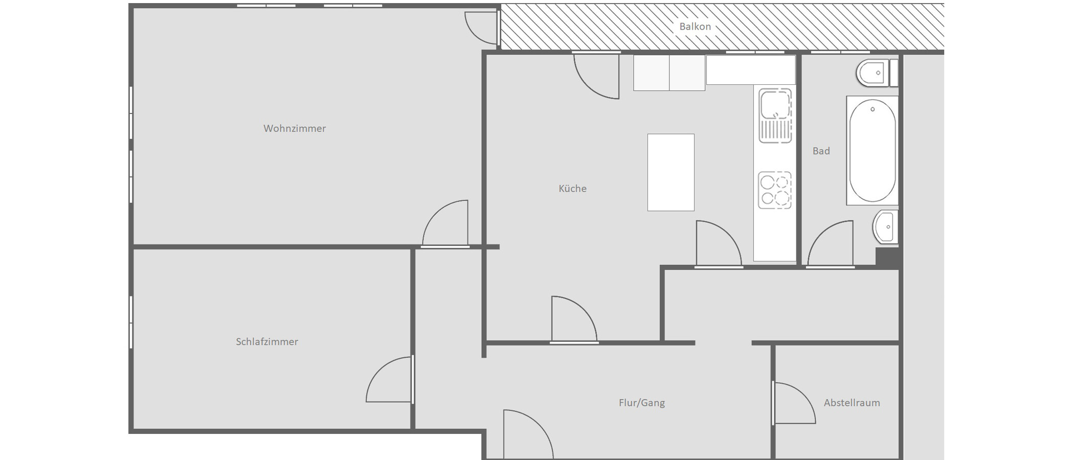 Wohnung München Schwabing (links der Leopoldstraße) 01 Grundriss 14839