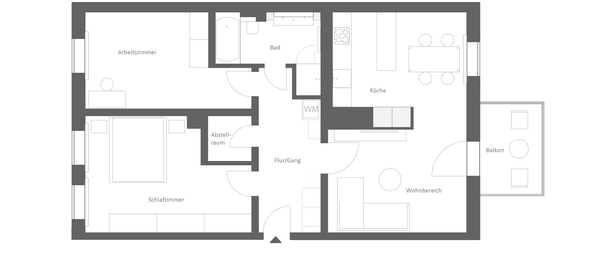 Wohnung München Au-Haidhausen 01 Grundriss 14842