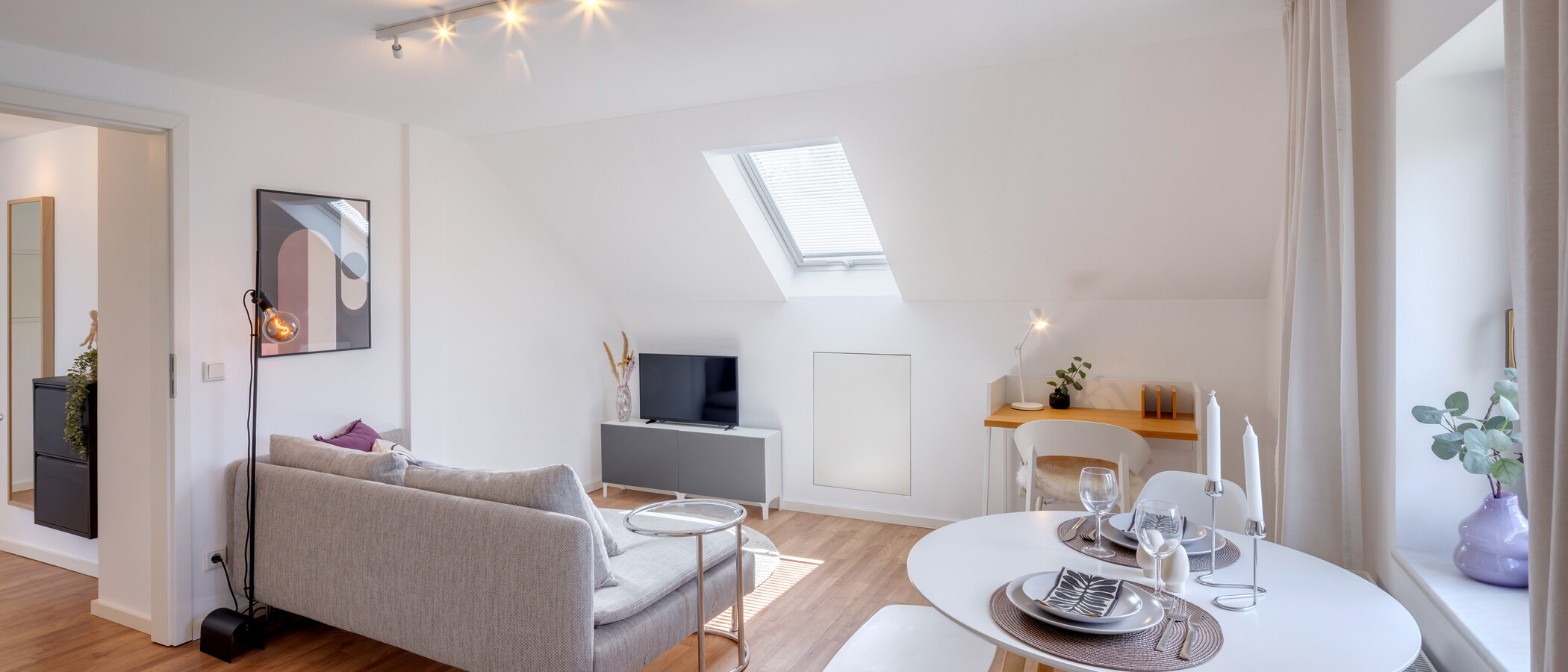 Dachgeschosswohnung München Daglfing 01 Wohnbereich 14852
