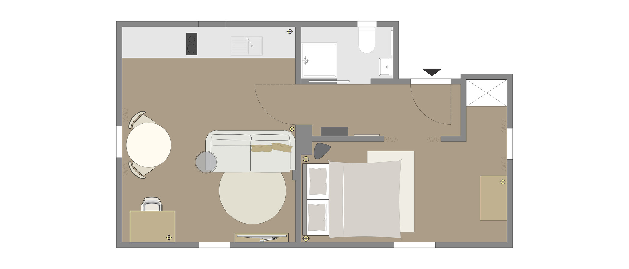 Dachgeschosswohnung München Daglfing 01 Grundriss 14852